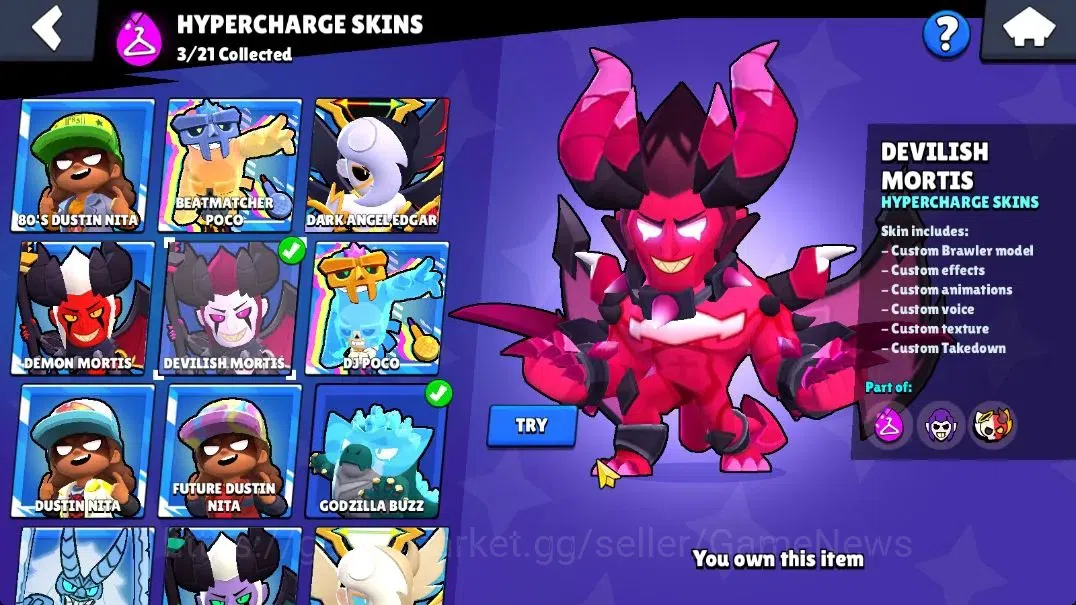 Brawl Stars Accounts 20975 Trophy|74 Brawlers 13 Max Lvl|1 Full Buffies image 13