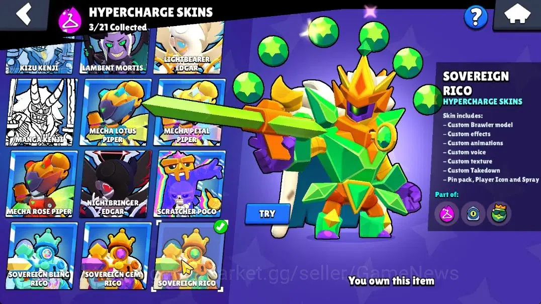 Brawl Stars Accounts 20975 Trophy|74 Brawlers 13 Max Lvl|1 Full Buffies image 14