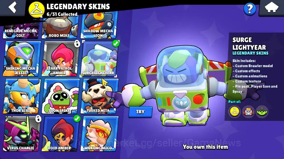Brawl Stars Accounts 20975 Trophy|74 Brawlers 13 Max Lvl|1 Full Buffies image 16