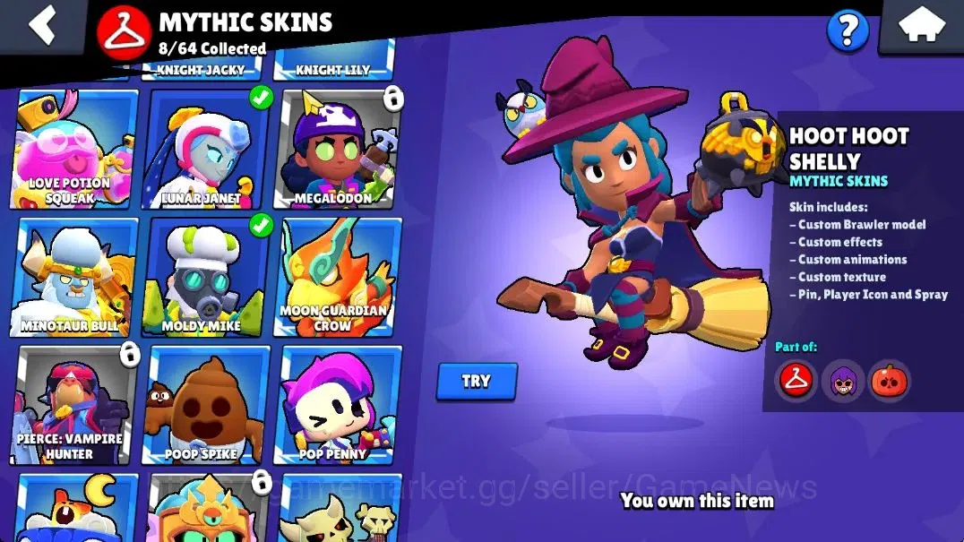 Brawl Stars Accounts 20975 Trophy|74 Brawlers 13 Max Lvl|1 Full Buffies image 17