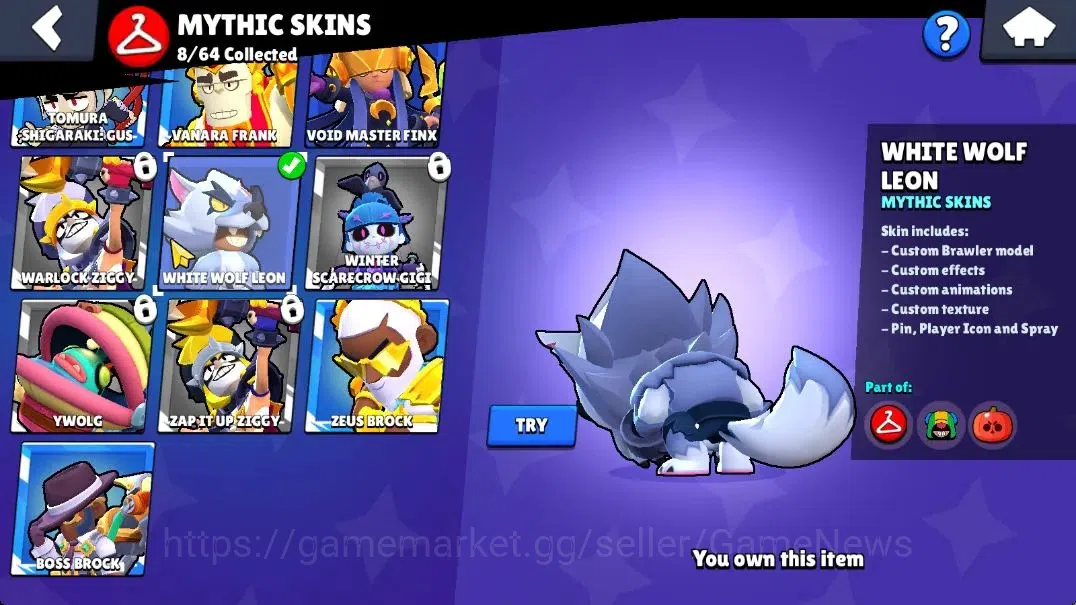 Brawl Stars Accounts 20975 Trophy|74 Brawlers 13 Max Lvl|1 Full Buffies image 19