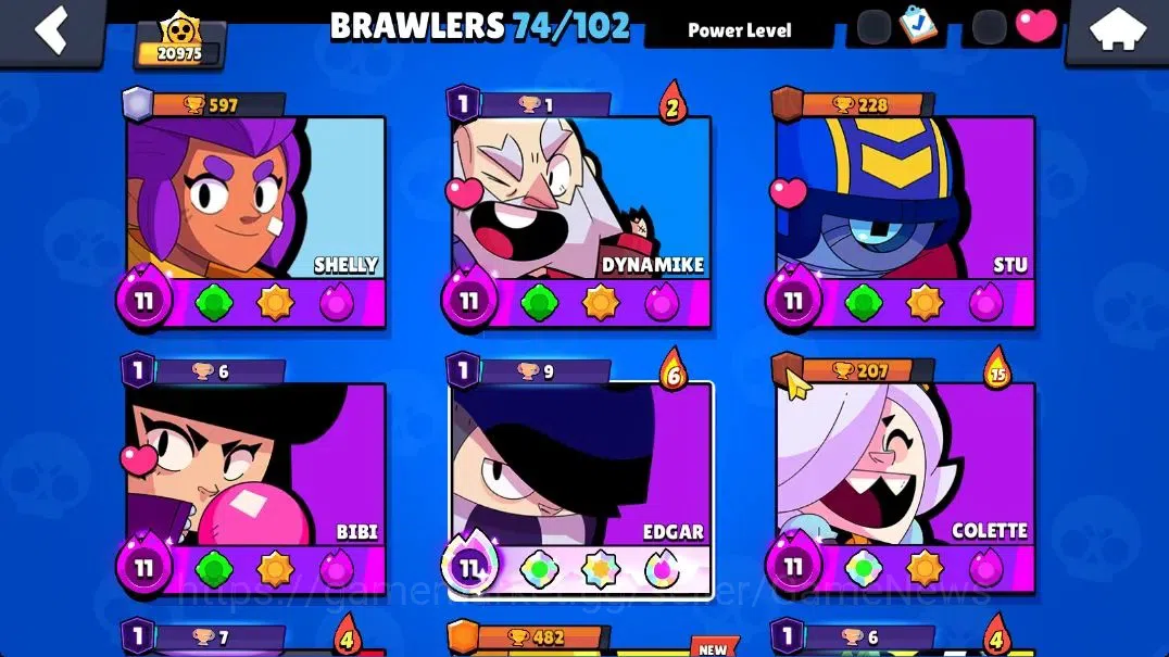 Brawl Stars Accounts 20975 Trophy|74 Brawlers 13 Max Lvl|1 Full Buffies image 5