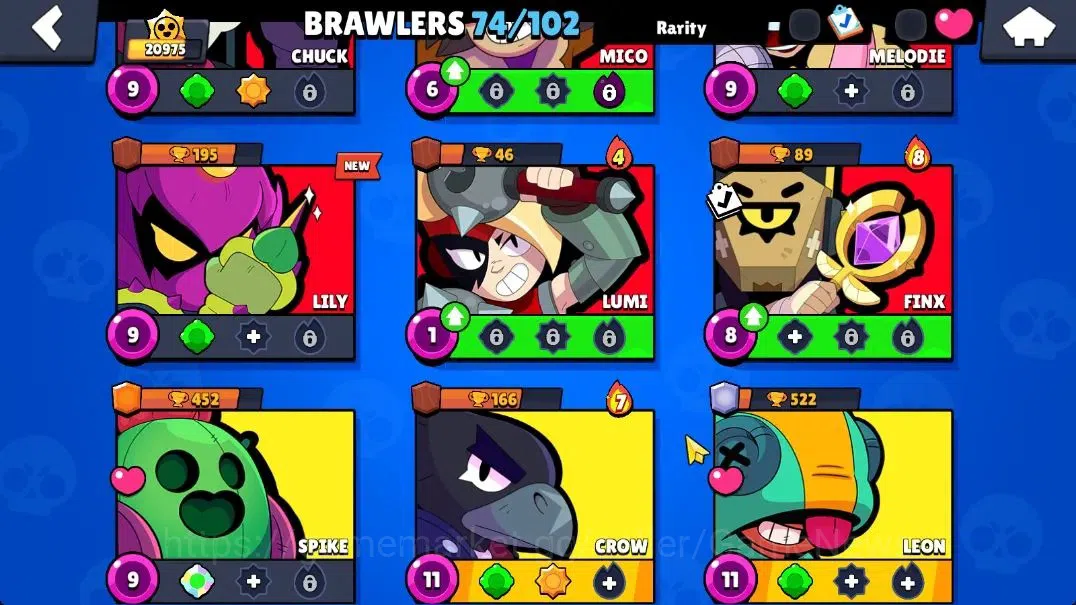 Brawl Stars Accounts 20975 Trophy|74 Brawlers 13 Max Lvl|1 Full Buffies image 9