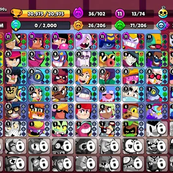 Brawl Stars Accounts 20975 Trophy|74 Brawlers 13 Max Lvl|1 Full Buffies image 1