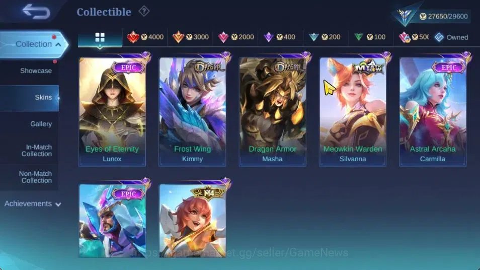Mobile Legends: Bang Bang Accounts Hero 92|Skin 124|High Glory 86|CC Nata,MSeries Bea image 10