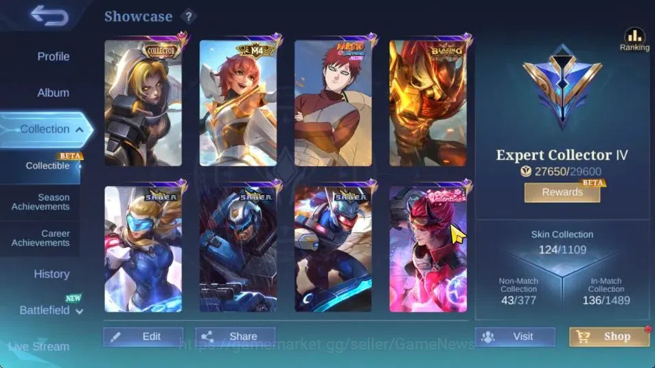 Mobile Legends: Bang Bang Accounts Hero 92|Skin 124|High Glory 86|CC Nata,MSeries Bea image 3