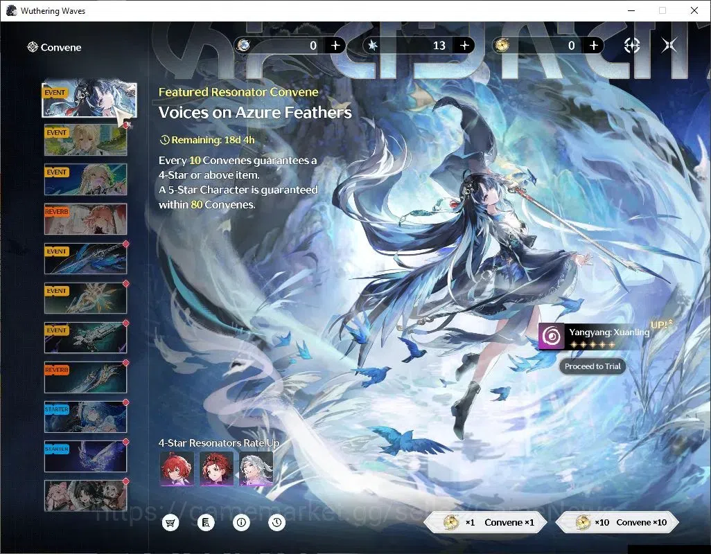 Wuthering Waves Accounts Others SEA |UL 49|2 Limited| Yangyang: Xuanling RC 6 + Signature, Rebecca |DB Lvl 30|MC Female|Log 12