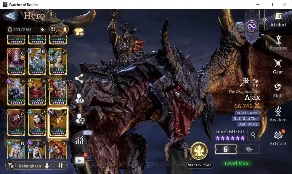 Watcher of Realms Accounts GLOBAL 60x|Lv 79|4,5M Power|3,4K Gems|6 Lord[Valde image 15