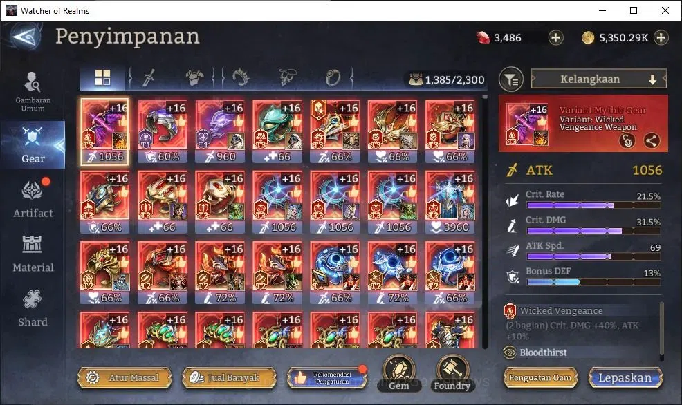 Watcher of Realms Accounts GLOBAL 60x|Lv 79|4,5M Power|3,4K Gems|6 Lord[Valde image 17