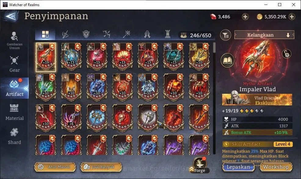 Watcher of Realms Accounts GLOBAL 60x|Lv 79|4,5M Power|3,4K Gems|6 Lord[Valde image 18