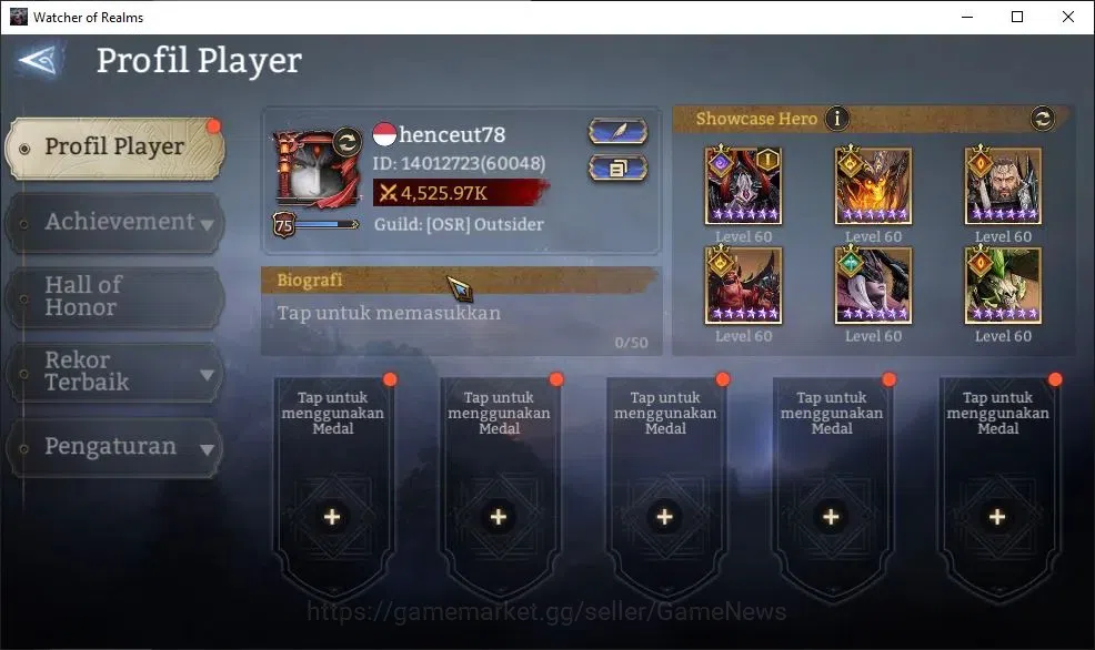 Watcher of Realms Accounts GLOBAL 60x|Lv 79|4,5M Power|3,4K Gems|6 Lord[Valde image 2