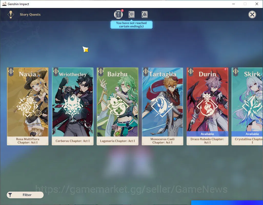 Genshin Impact Accounts Mid Game ASIA|AR 57|| 7 Limited +5(*5Weapon)|Columbina,Neuvillette,Kinich+sign,Navia,Etc||1 Skin|MC 11