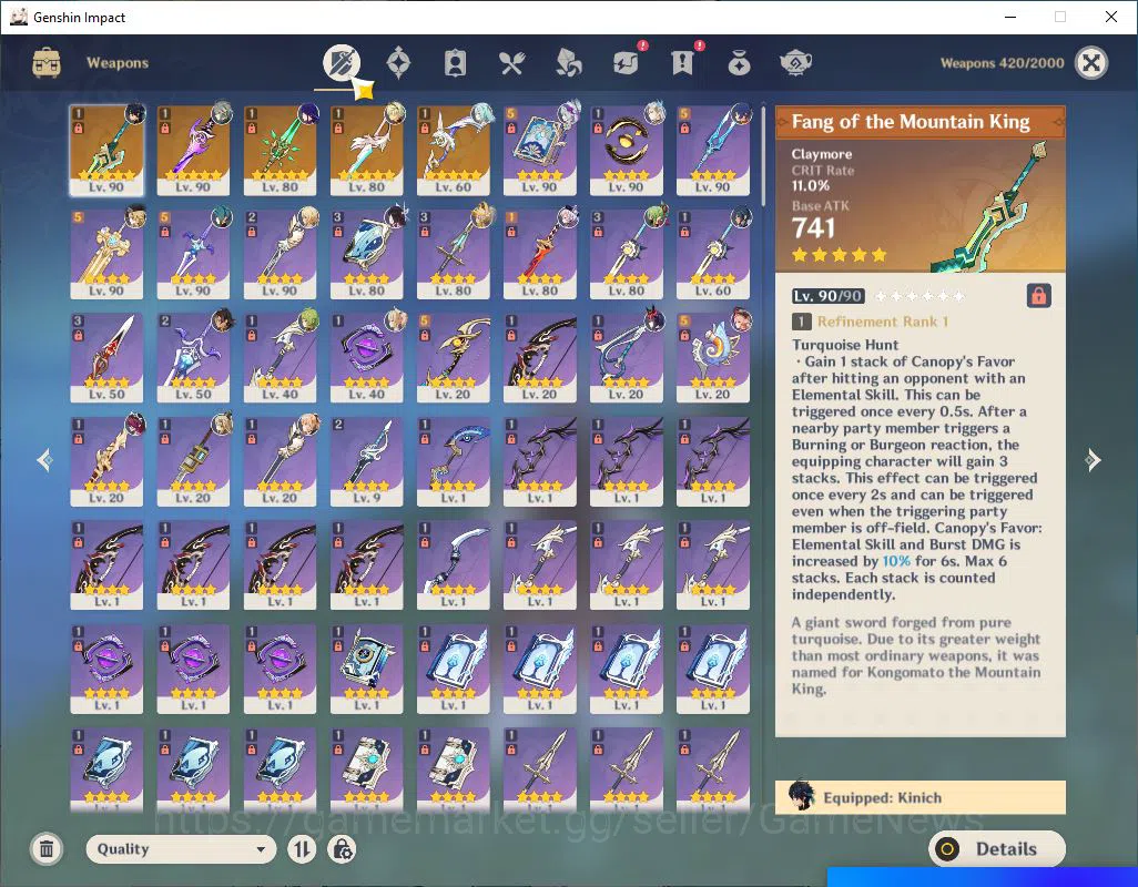 Genshin Impact Accounts Mid Game ASIA|AR 57|| 7 Limited +5(*5Weapon)|Columbina,Neuvillette,Kinich+sign,Navia,Etc||1 Skin|MC 4