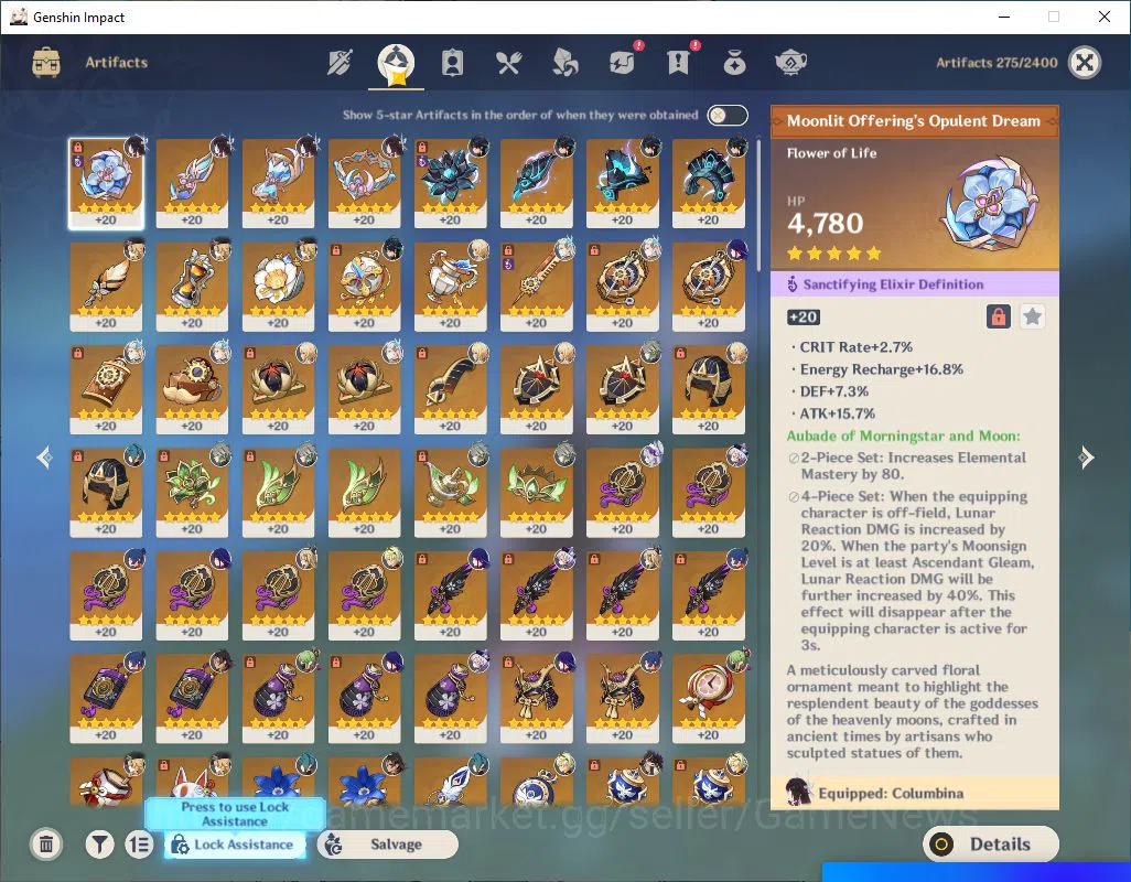 Genshin Impact Accounts Mid Game ASIA|AR 57|| 7 Limited +5(*5Weapon)|Columbina,Neuvillette,Kinich+sign,Navia,Etc||1 Skin|MC 5