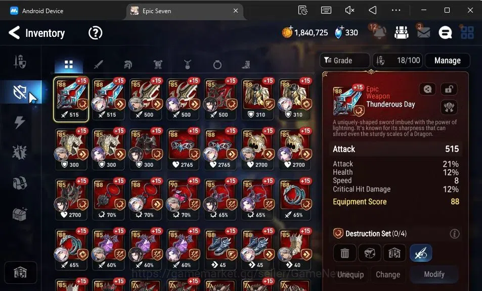 Epic Seven Accounts GLOBAL Unverif|New Era|7 ML(Rhianna and Luciella,L image 11