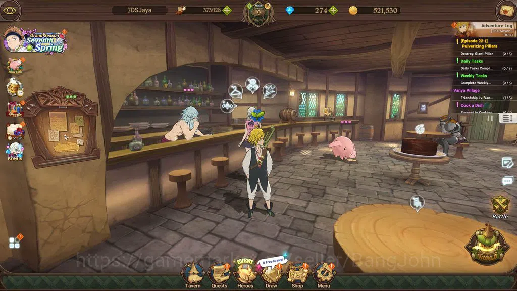 The Seven Deadly Sins: Grand Cross Accounts ASIA|1.3M CC|DM 274|LR Helbram|4 UR Meresca 2/6, O image 1