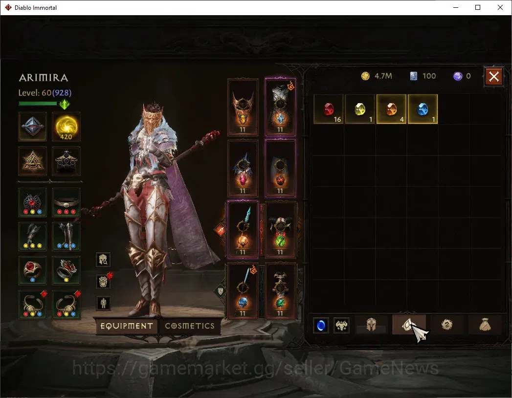 Diablo Immortal Accounts EU - Sescheron|CS ON|Lv60(928)|Blood Knight|CR 46k image 7