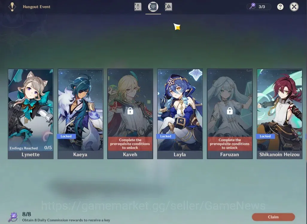 Genshin Impact Accounts ASIA|AR56|7Limited+8(*5Weapon)|Zibai,Escoffier,Rai image 15