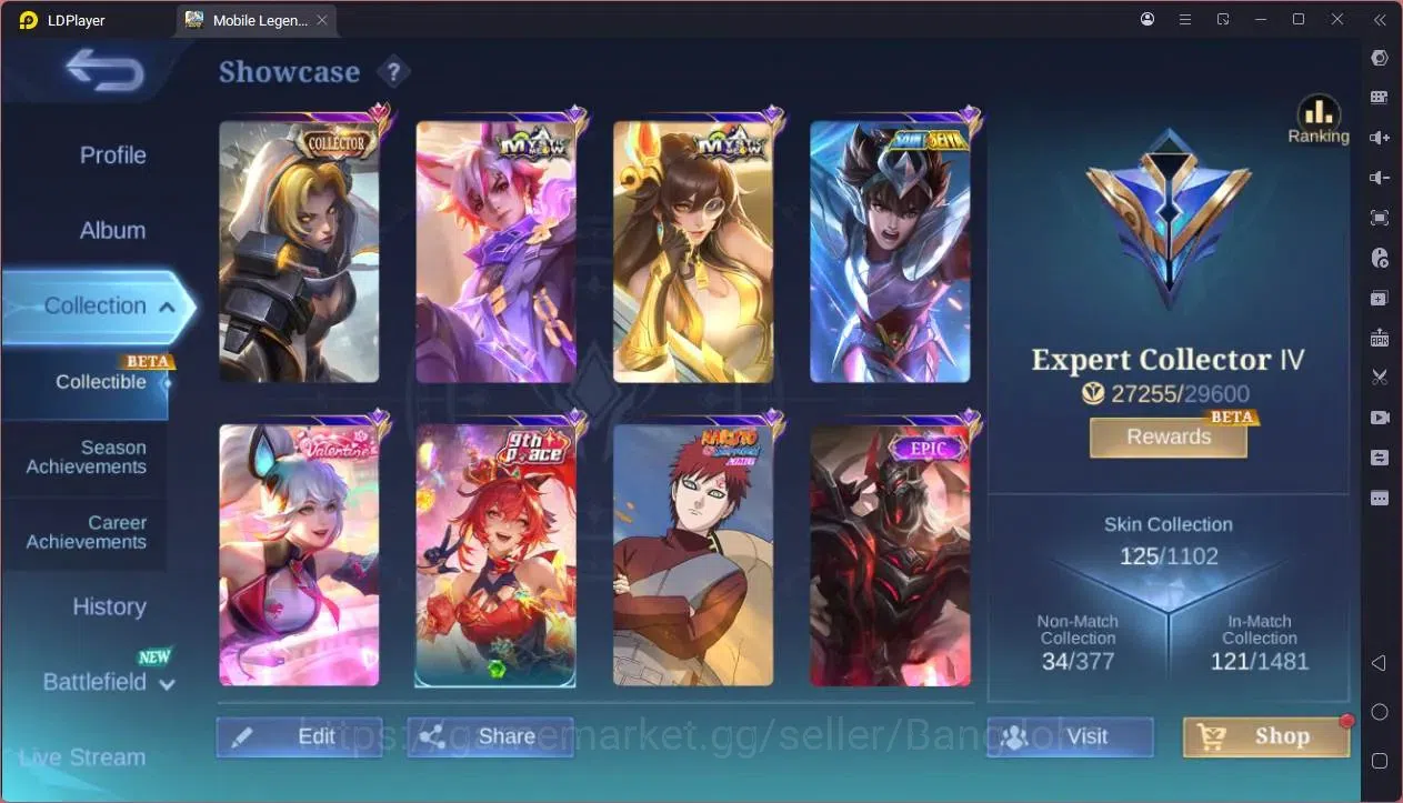 Mobile Legends: Bang Bang Accounts GLOBAL Hero 80 Skin 125 |CC Natalia|Meowkin Hunter image 11