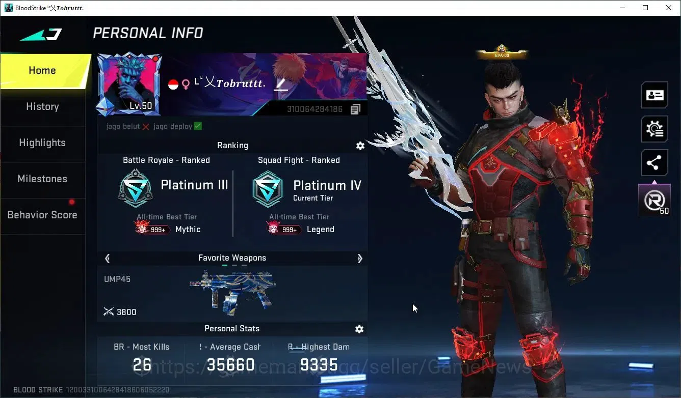 Blood Strike Accounts ASIA|15 Ultra [Zero,Ethan,Emma,Katya,M4A1,Vector,K image 2