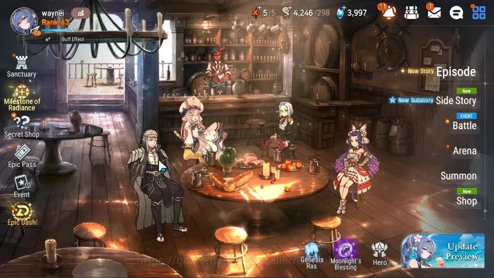 Epic Seven Accounts Starter GLOBAL UnVerif|New Era|7 ML(Notos,SN Yulha,Belian,Etc)+Rinak,Setsuka,AB Fumyr,Etc|3,9k 1