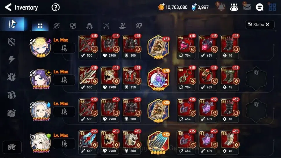 Epic Seven Accounts Starter GLOBAL UnVerif|New Era|7 ML(Notos,SN Yulha,Belian,Etc)+Rinak,Setsuka,AB Fumyr,Etc|3,9k 13
