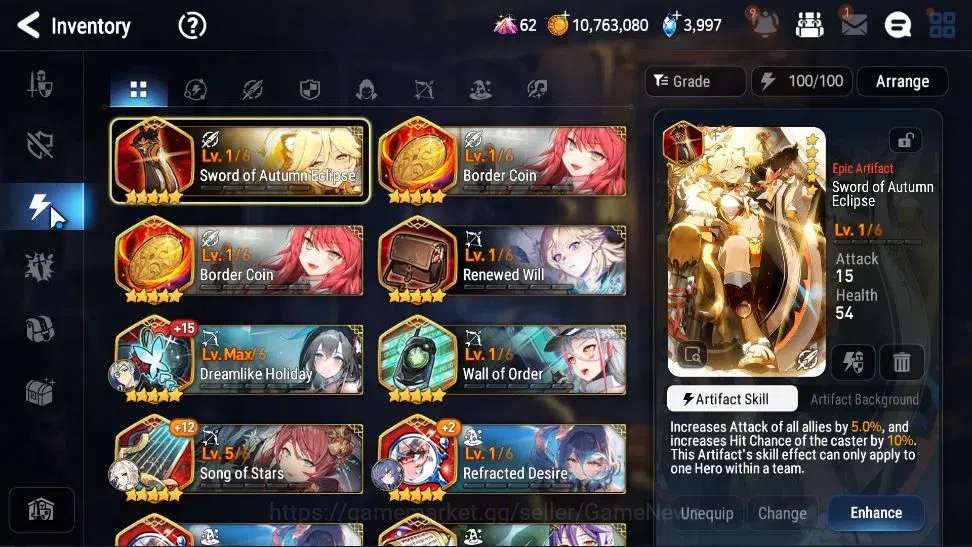Epic Seven Accounts Starter GLOBAL UnVerif|New Era|7 ML(Notos,SN Yulha,Belian,Etc)+Rinak,Setsuka,AB Fumyr,Etc|3,9k 15