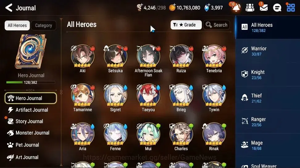 Epic Seven Accounts Starter GLOBAL UnVerif|New Era|7 ML(Notos,SN Yulha,Belian,Etc)+Rinak,Setsuka,AB Fumyr,Etc|3,9k 7