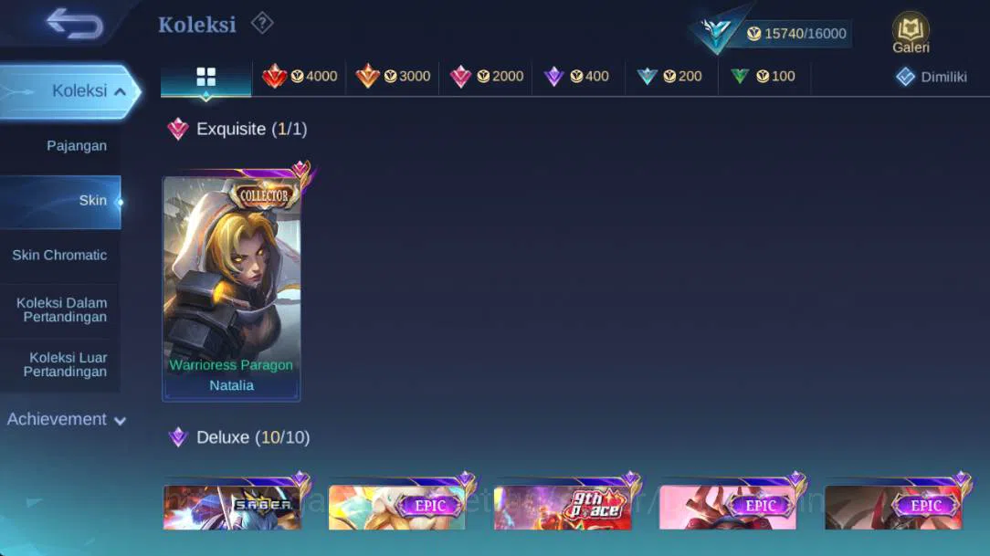 Mobile Legends: Bang Bang Accounts HERO 50+ SKIN 70+ valentine claude, lightborn harr image 3