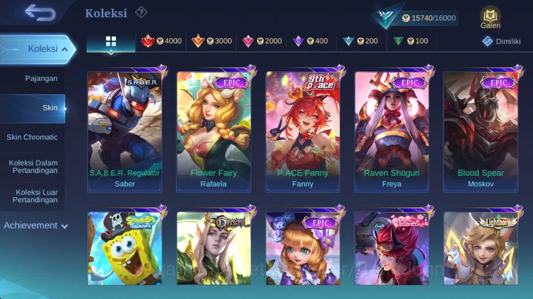 Mobile Legends: Bang Bang Accounts HERO 50+ SKIN 70+ valentine claude, lightborn harr image 4