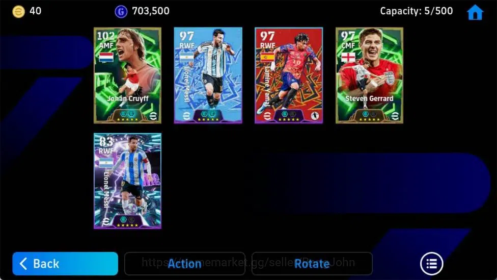 eFootball Accounts Android|PW 2980|Johan Cruyff Epic,Steven Gerrard E image 1