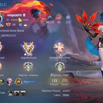 Mobile Legends: Bang Bang Accounts Collector Hero 133|270 Skin|Ex Imo 140|Recall Seal