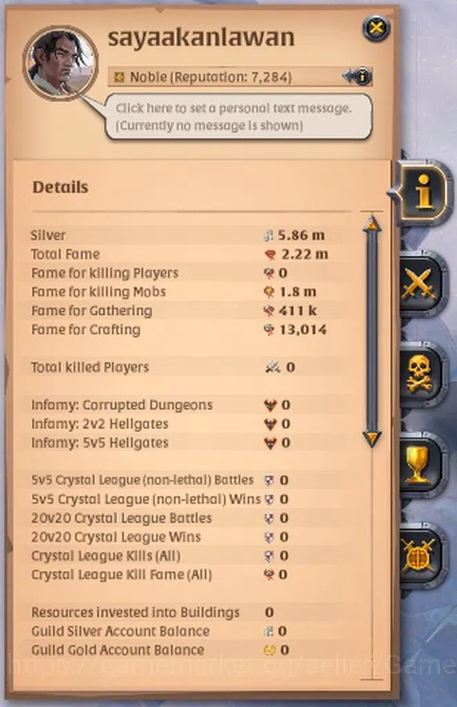 Albion Online Accounts Asia|Total Fame 2,22M - 5,86M Silver|T8 Ore Miner image 1