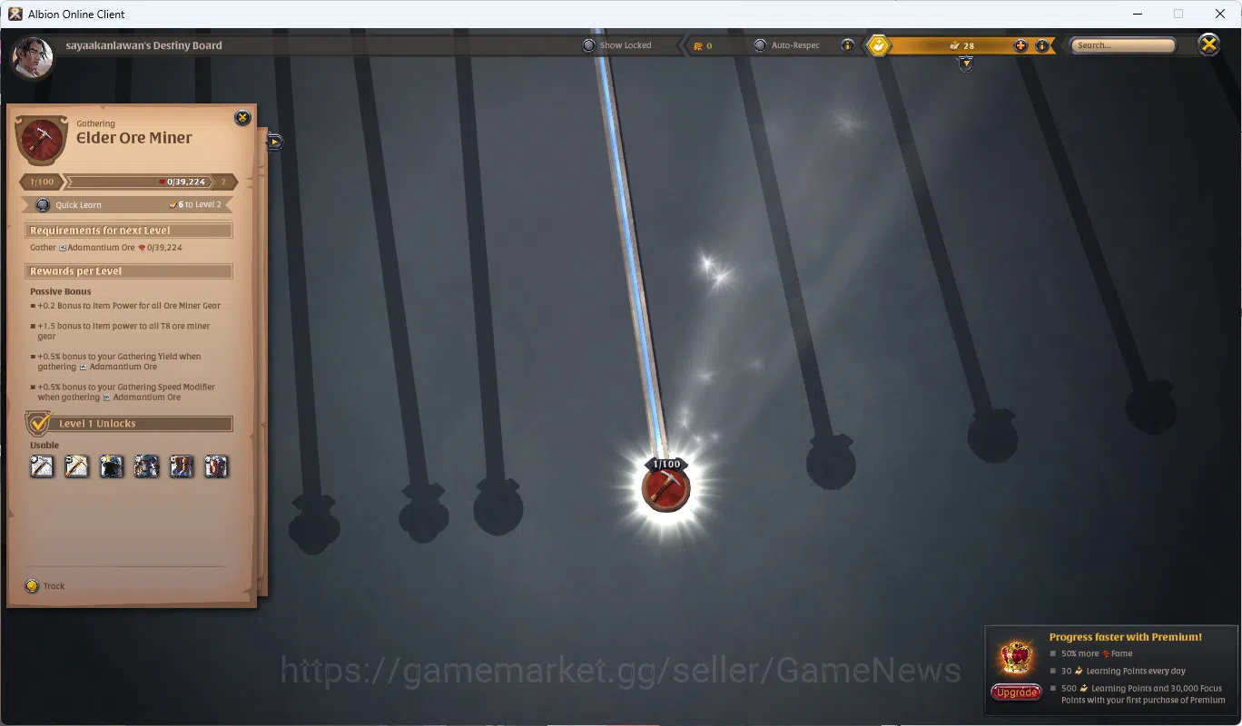 Albion Online Accounts Asia|Total Fame 2,22M - 5,86M Silver|T8 Ore Miner image 9