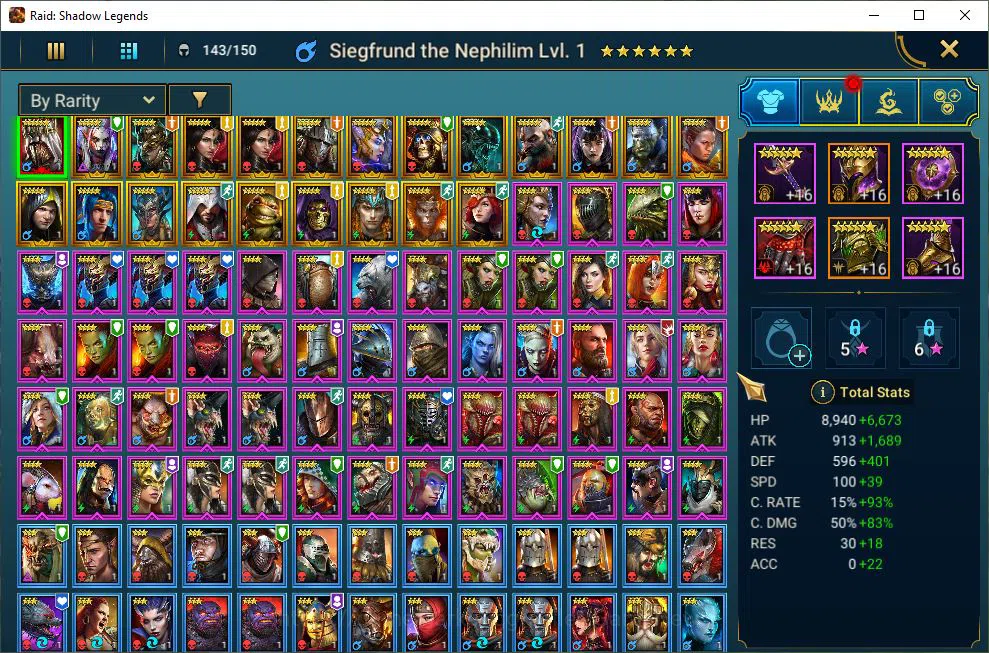 Raid: Shadow Legends Accounts Lv6 581K Power|1 Mythic(Siegfrund)|23 Legend(Ninja image 18