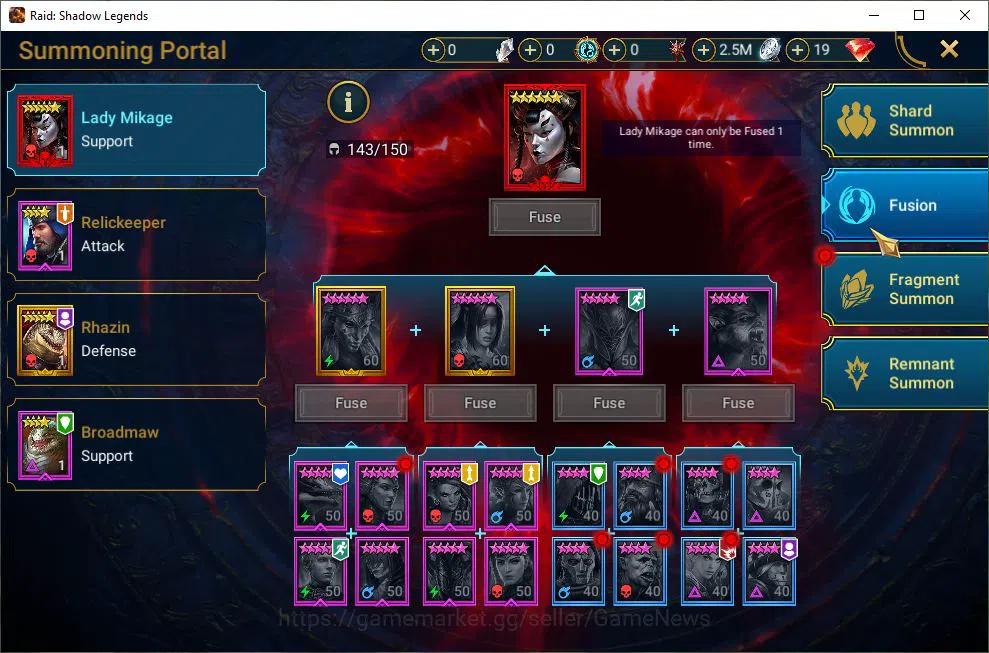 Raid: Shadow Legends Accounts Lv6 581K Power|1 Mythic(Siegfrund)|23 Legend(Ninja image 7