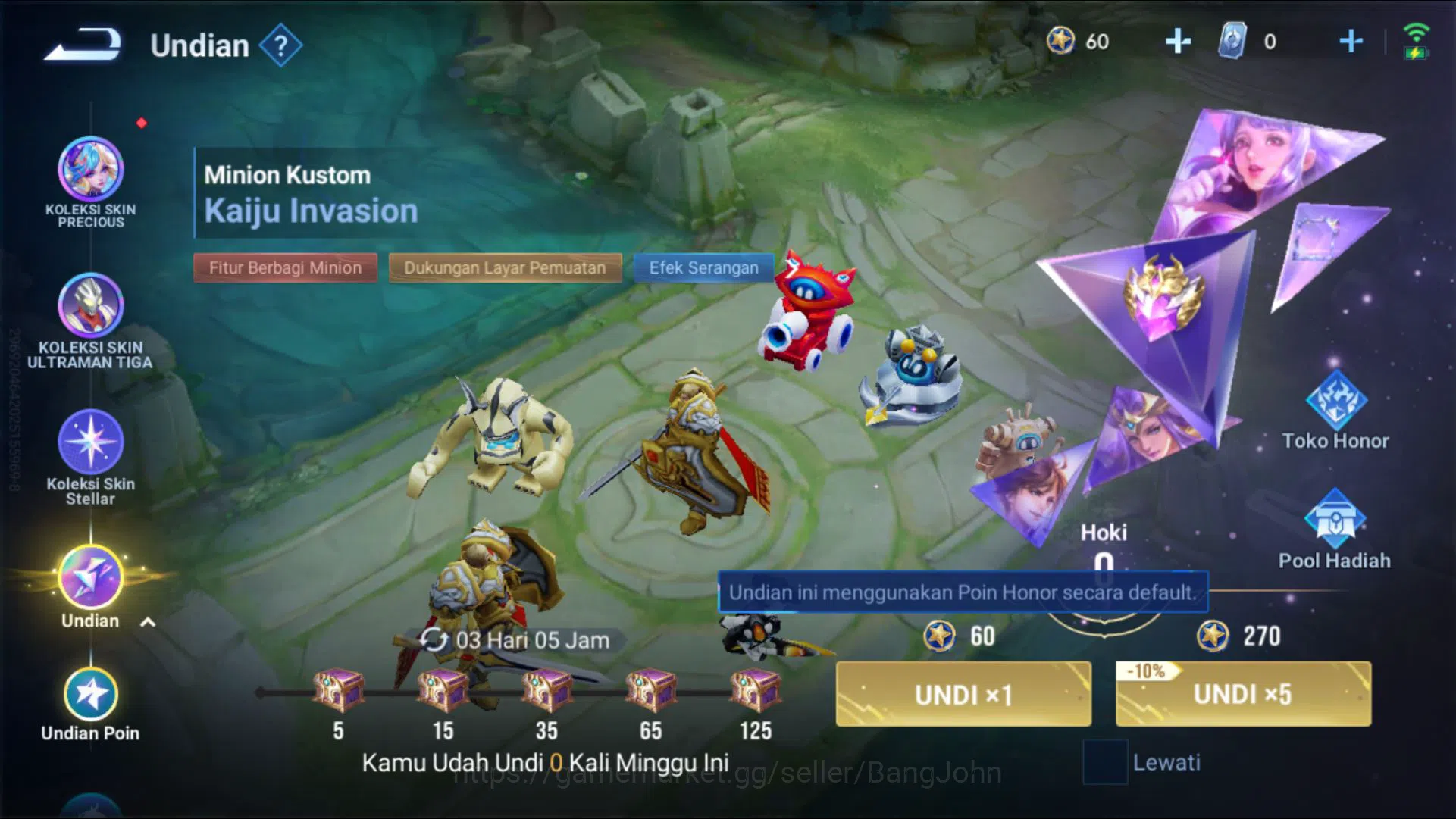 Honor of Kings Accounts [GLOBAL STARTER] 21 Heroes & 7 Skins | KIC Luna Mo image 5