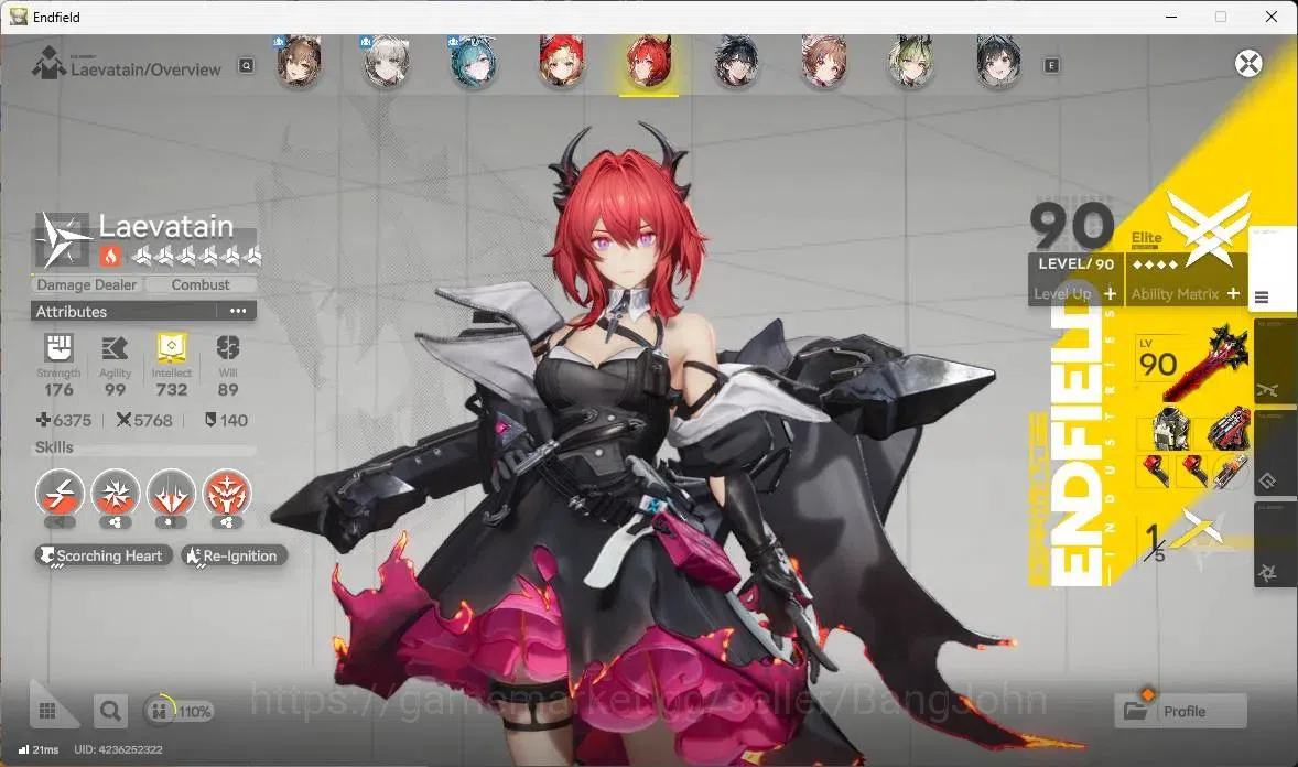 Arknights: Endfield Accounts Asia | Lv 60| 4 Limit+3 Sign|Limit (Laevatain Sign image 12