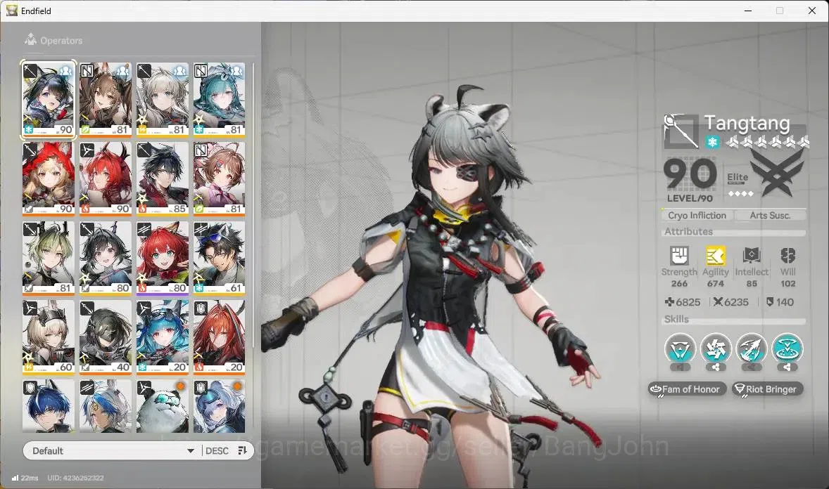 Arknights: Endfield Accounts Asia | Lv 60| 4 Limit+3 Sign|Limit (Laevatain Sign image 17