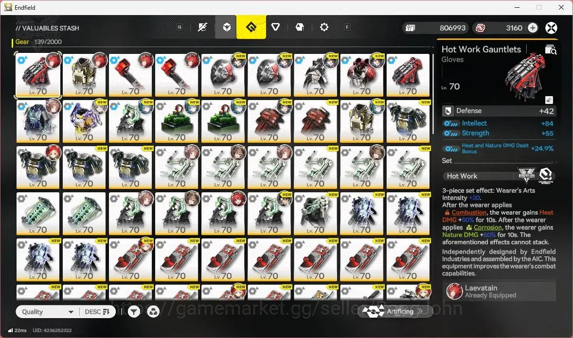 Arknights: Endfield Accounts Asia | Lv 60| 4 Limit+3 Sign|Limit (Laevatain Sign image 6
