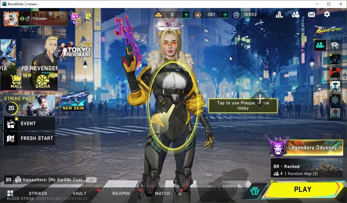 Blood Strike Accounts ASIA|ETERNAL Desert Eagle-Scorpius|Collab 7DS[Karl image 1