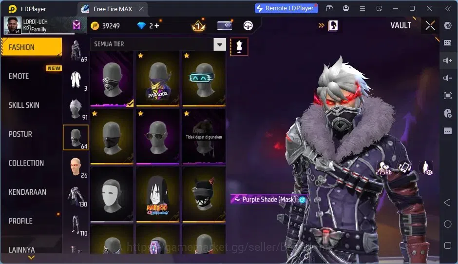 Free Fire Accounts Indonesia | 2 EVO (AK47-BlueFlame Lv7, MP5-Platinu image 10