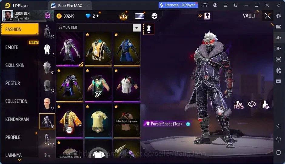 Free Fire Accounts Indonesia | 2 EVO (AK47-BlueFlame Lv7, MP5-Platinu image 12
