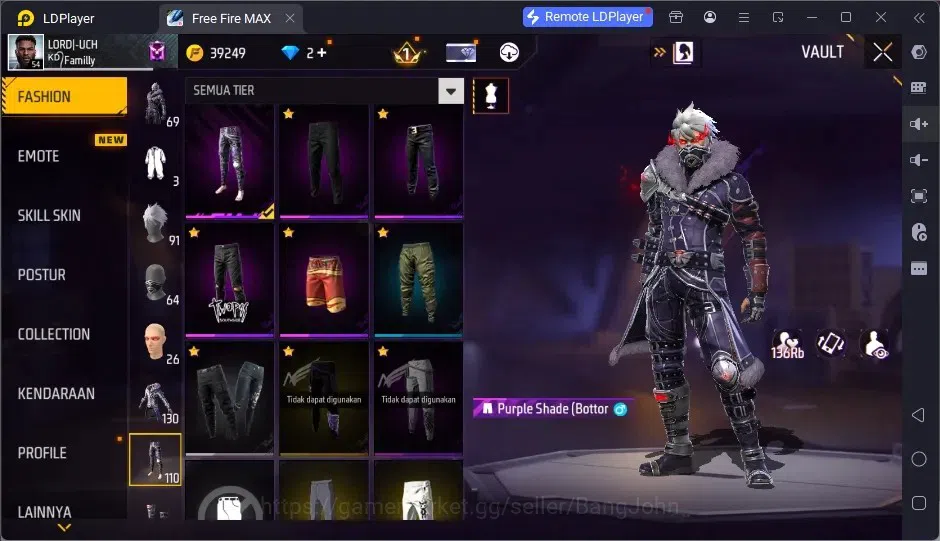 Free Fire Accounts Indonesia | 2 EVO (AK47-BlueFlame Lv7, MP5-Platinu image 13