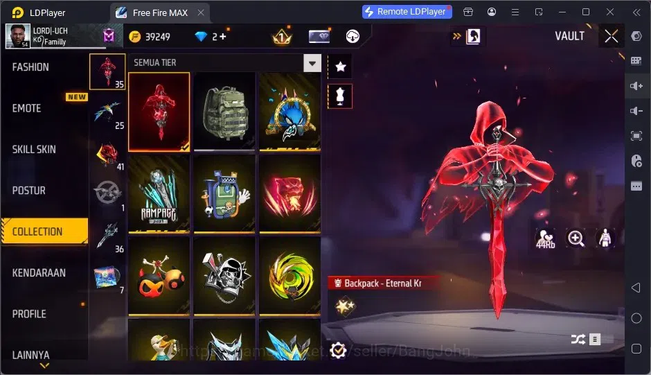 Free Fire Accounts Indonesia | 2 EVO (AK47-BlueFlame Lv7, MP5-Platinu image 15