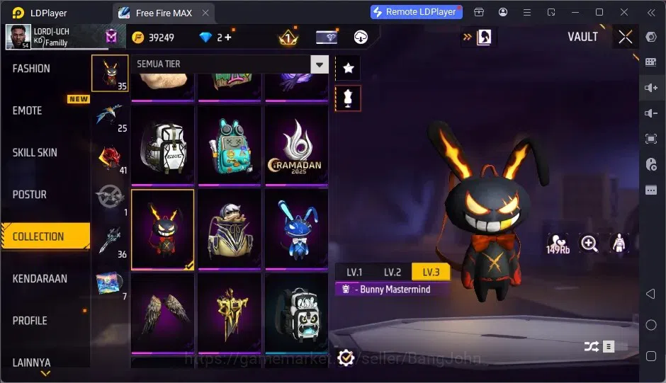 Free Fire Accounts Indonesia | 2 EVO (AK47-BlueFlame Lv7, MP5-Platinu image 16