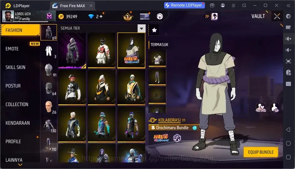 Free Fire Accounts Indonesia | 2 EVO (AK47-BlueFlame Lv7, MP5-Platinu image 7