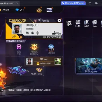 Free Fire Accounts Indonesia | 2 EVO (AK47-BlueFlame Lv7, MP5-Platinu image 1