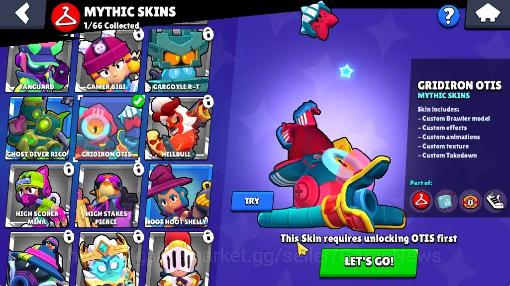 Brawl Stars Accounts 386 Trophy|10 Brawlers 1 Max (Edgar)|7k Bling 3k PP|1 Legendary (Mecha Edgar),1 Mythic (Gridiron 10