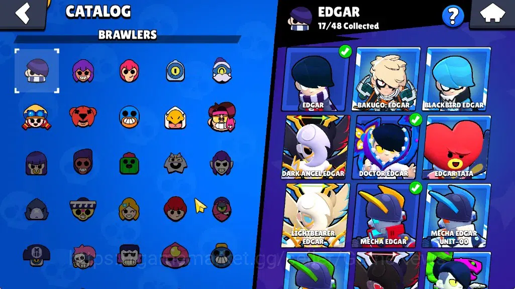 Brawl Stars Accounts 386 Trophy|10 Brawlers 1 Max (Edgar)|7k Bling 3k PP|1 Legendary (Mecha Edgar),1 Mythic (Gridiron 17